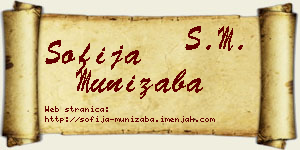 Sofija Munižaba vizit kartica